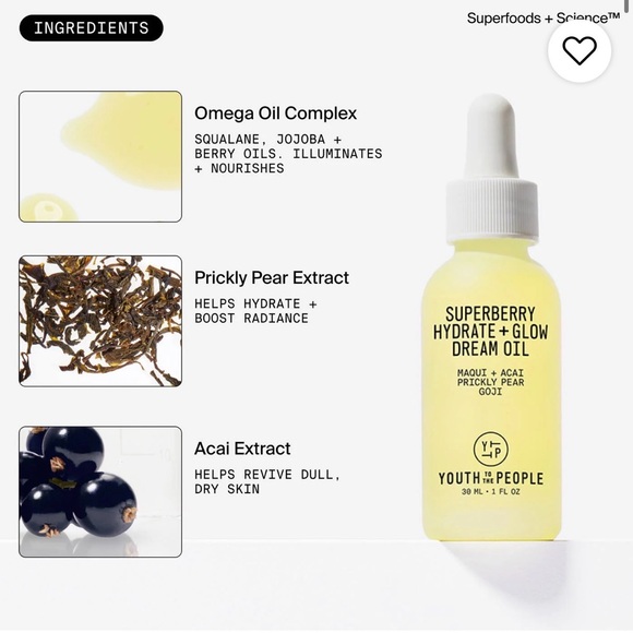 Superberry Hydrate + Glow Dream Oil — 30ml/1fl oz - Picture 4 of 5